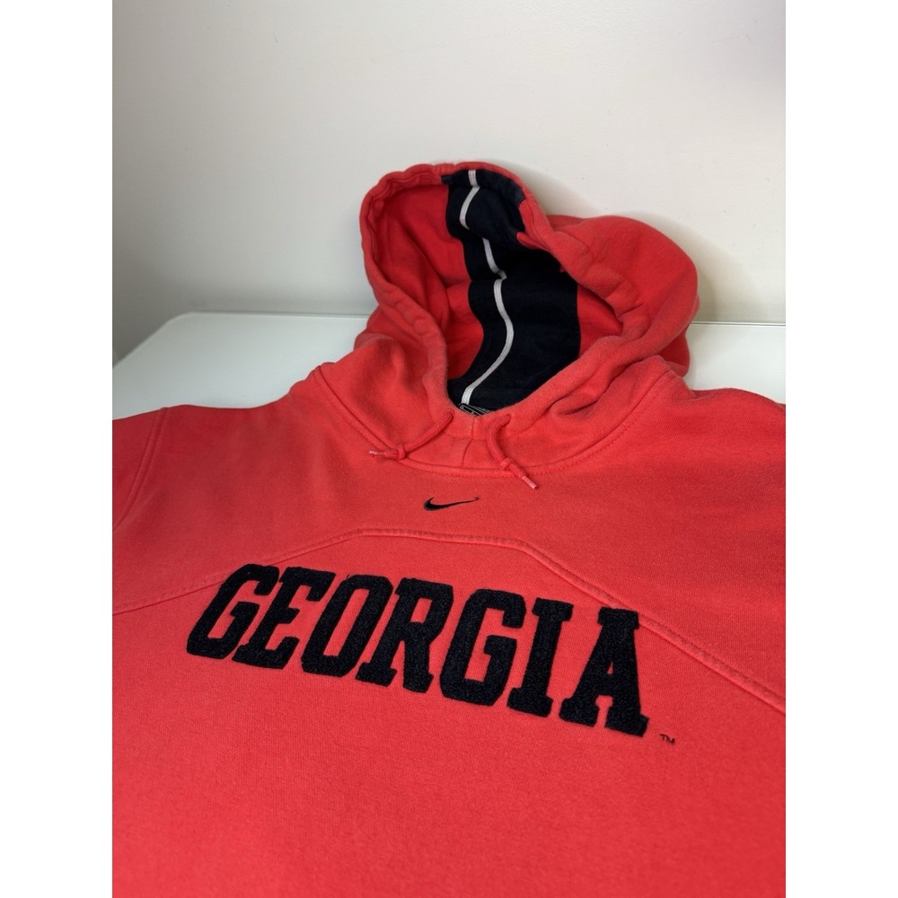 Mens Nike UGA Georgia Bulldogs Hoodie Size Large Center Swoosh Y2K Vintage